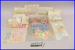 Older Japan Dealer Stock Lot 1000s of Stamps Used Singles & Blocks in Glassines