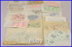 Older Japan Dealer Stock Lot 1000s of Stamps Used Singles & Blocks in Glassines