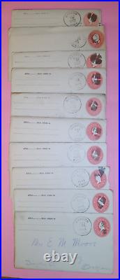 Oregon Cancel 2 Cent Red Cover lot of 10 envelopes 1800's 1900's