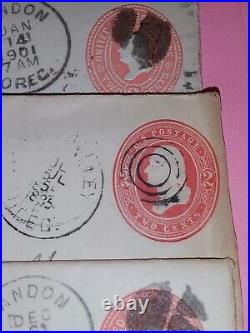 Oregon Cancel 2 Cent Red Cover lot of 10 envelopes 1800's 1900's