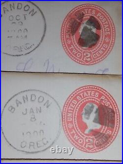 Oregon Cancel 2 Cent Red Cover lot of 10 envelopes 1800's 1900's