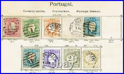 PORTUGAL 1853-1889 Collection mint & used on 2 album pages (8 scans)