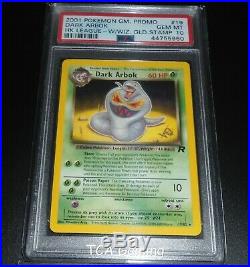 PSA 10 GEM MINT Dark Arbok 19/82 W Stamped WOTC Promo Pokemon Card