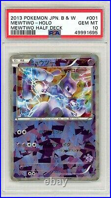 PSA 10 GEM MINT Mewtwo #001 (B&W Half Deck) Shattered Holo Japanese Pokemon Card