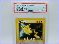 PSA 1999 PIKACHU Pokemon The First Movie Promo #4 TCG WB Foil Stamp MINT 9 VNT
