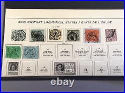 Papal States 1851-1929 mounted mint & Used stamps on part page Ref 64802