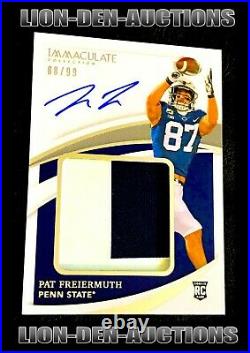 Pat Freiermuth 2021 Immaculate Collection Collegiate Rpa Rookie Nfl# 88/99 1/1
