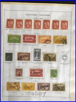 Philippines Collection Spain Us Admin Old Album Pages Some Scarce Mint Used Vars