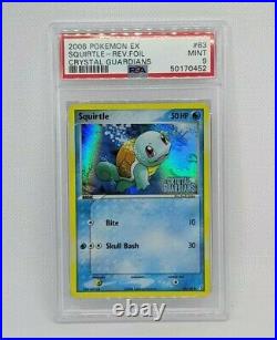 Pokemon Crystal Guardians Squirtle Reverse Holo Stamped 63/100 2006 PSA 9 MINT