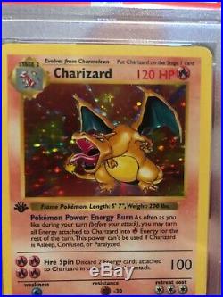 Pokemon PSA 9 1st Edition Base Set Charizard 4/102 Mint Shadowless THIN Stamp