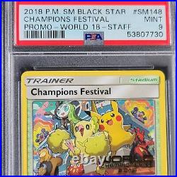 Pokemon World Championships 2018 Champions Festival STAFF Stamped PSA 9 Mint