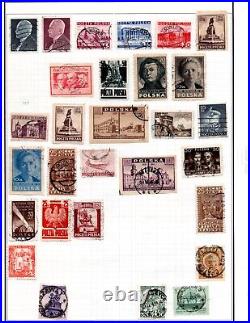 Poland 1918-1980 Large Collection Of 1100+ Stamps Mint & Used Many Complete Sets