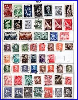 Poland 1918-1980 Large Collection Of 1100+ Stamps Mint & Used Many Complete Sets