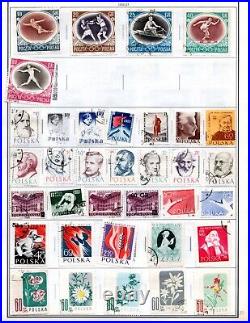 Poland 1918-1980 Large Collection Of 1100+ Stamps Mint & Used Many Complete Sets