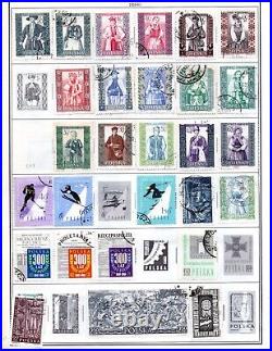 Poland 1918-1980 Large Collection Of 1100+ Stamps Mint & Used Many Complete Sets