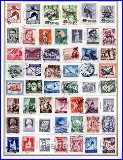 Poland 1918-1980 Large Collection Of 1100+ Stamps Mint & Used Many Complete Sets