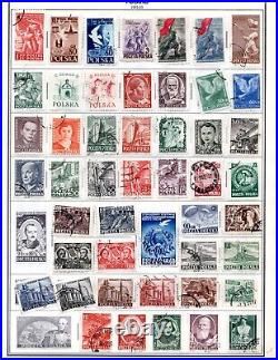 Poland 1918-1980 Large Collection Of 1100+ Stamps Mint & Used Many Complete Sets