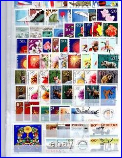 Poland 1918-1980 Large Collection Of 1100+ Stamps Mint & Used Many Complete Sets