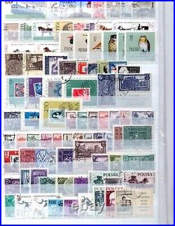 Poland 1918-1980 Large Collection Of 1100+ Stamps Mint & Used Many Complete Sets