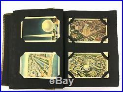 Post Card Collection Album Vintage 190 Cards Places ephemera lot postcard stamps