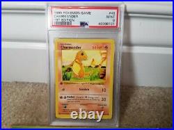 Psa 9 Mint 1999 Pokemon Base Set 1st Edition Charmander Card 46/102, Thick Stamp