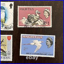 Queen Elizabeth II Lot Of 9 Different Bird Mint Used Stamps From 5 Ww Countries