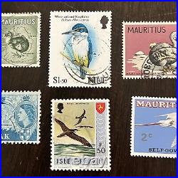 Queen Elizabeth II Lot Of 9 Different Bird Mint Used Stamps From 5 Ww Countries