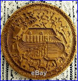 RARE MINT SWISS Springerle Speculaas Butter Cookie Stamp Press Mold NOAH'S ARK