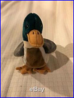 RARE TY Beanie Baby, Jake the Duck, Mint Condition, 1998, Tush Tag Stamp