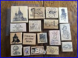 RUBBER STAMP LOT. All Wood Mounted. Many Rare, Unique, One-of-a-Kind. 75 stamps