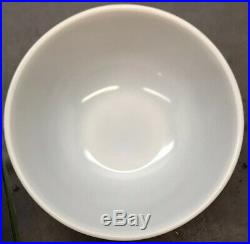 Rare Pyrex Reverse Primary Nesting Bowl Set Early Stamp 1950sNear Mint Condition