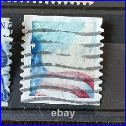 Rare U. S. Error Stamps Lot Massive Misperf Shifts And Blurred Colors, Mint Used