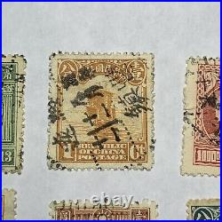 Rare Unilingual China Cancels Lot On 10 Different Stamps