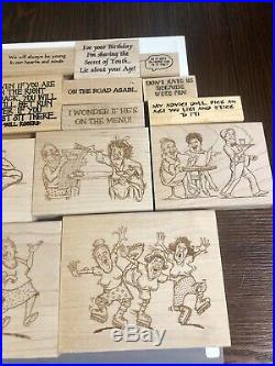 Rubber Stamp Lot Diamonds Brand & Other Saying Stamps, Used Free Shipping