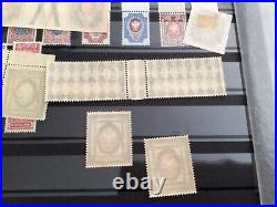 Russia early mint never hinged & used stamps 17 items many Gutter pairs A10349