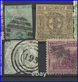 SCARCE 1800's WW STAMPS LOT MANY COUNTRIES PORTUGAL, EAST INDIA, HAMBURG, SIAM