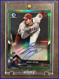 SHOHEI OHTANI2018 Bowman Chrome Green Refractor #81/99 AUTO RC ROOKIE