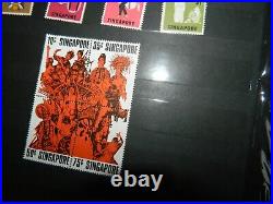 SINGAPORE 1970s STAMPS COLLECTION IN LARGE S/BOOK MINT & USED