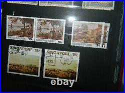 SINGAPORE 1970s STAMPS COLLECTION IN LARGE S/BOOK MINT & USED