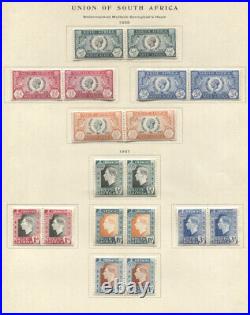 SOUTH AFRICA 1935-52 MINT USED COLLECTION ON SCOTT PAGES virtually complete incl
