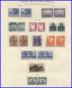 SOUTH AFRICA 1935-52 MINT USED COLLECTION ON SCOTT PAGES virtually complete incl