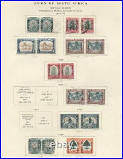 SOUTH AFRICA MINT USED OFFICIALS ON SCOTT PAGES virtually complete as to the lay