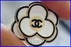 STAMPED CHANEL BUTTONS Lot of 4 size 32 mm Logo CC Metal Large