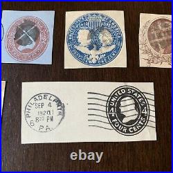 Scarce Us Cut Squares Lot, 10 Different Corners. Great Collection
