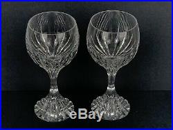 Set of 2 Baccarat France Crystal Massena #3 Claret 6.5 Wine Glasses Mint Stamp