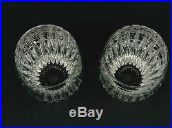 Set of 2 Baccarat France Crystal Massena Highball Barrel 5.5 Glasses Mint Stamp