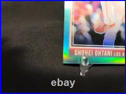 Shohei Ohtani 2018 Rated Rookie Optic Aqua prizm Short Print serial 61/299