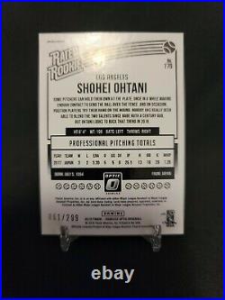 Shohei Ohtani 2018 Rated Rookie Optic Aqua prizm Short Print serial 61/299