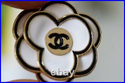 Stamped Vintage Chanel Buttons Lot Of 5 Five Camellia
