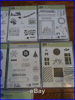 Stampin Up Bundle Of Christmas Stamps Some With Dies EXCELLENT RETIRED LOT